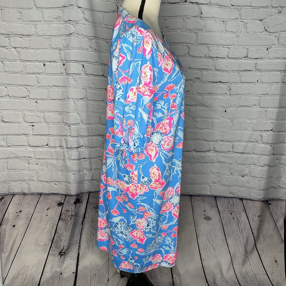 Lilly Pulitzer Easley Short Sleeve Dress Multi Bahamian Rhapsody Large NWT - Picture 12 of 16